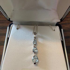Genuine Blue Topaz Necklace